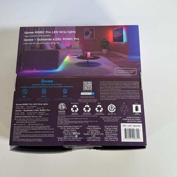 Govee Smart RGBIC Pro 49.2 Ft LED Strip Lights, open box - Picture 8 of 10